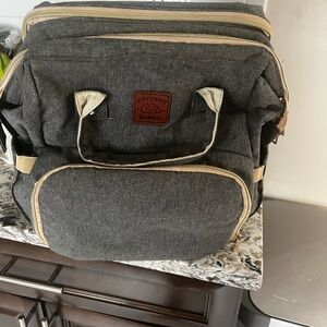 Baby Diaper Bag with insulated pocket and changing area